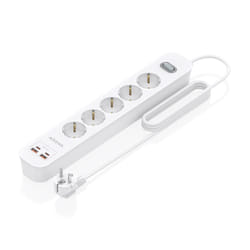 AISENS ASPS-2A2C14-W prolunghe e multiple 1,4 m 5 presa(e) AC Interno Bianco