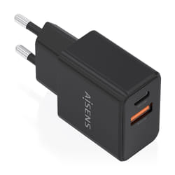 AISENS A110-1026 Caricabatterie per dispositivi mobili Telefono cellulare, Smartphone, Computer portatile, Fotocamera, Tablet, GPS, MP3, MP4, Console portatile, Universale Nero AC Ricarica rapida Interno