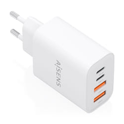 AISENS A110-1027 Caricabatterie per dispositivi mobili Telefono cellulare, Smartphone, Computer portatile, Fotocamera, Tablet, GPS, MP3, MP4, Console portatile, Universale Bianco AC Ricarica rapida Interno