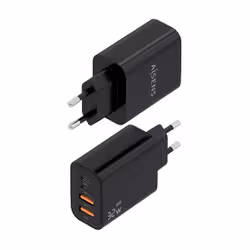 AISENS A110-1028 Caricabatterie per dispositivi mobili Telefono cellulare, Smartphone, Computer portatile, Fotocamera, Tablet, GPS, MP3, MP4, Console portatile, Universale Nero AC Ricarica rapida Interno - Vista aggiuntiva 3