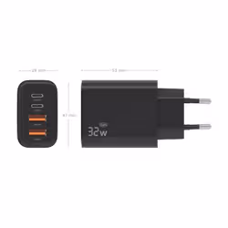AISENS A110-1028 Caricabatterie per dispositivi mobili Telefono cellulare, Smartphone, Computer portatile, Fotocamera, Tablet, GPS, MP3, MP4, Console portatile, Universale Nero AC Ricarica rapida Interno - Vista aggiuntiva 4