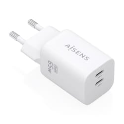 AISENS A110-1029 Caricabatterie per dispositivi mobili Telefono cellulare, Smartphone, Computer portatile, Fotocamera, Tablet, GPS, MP3, MP4, Console portatile, Universale Bianco AC Ricarica rapida Interno