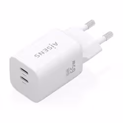 AISENS A110-1029 Caricabatterie per dispositivi mobili Telefono cellulare, Smartphone, Computer portatile, Fotocamera, Tablet, GPS, MP3, MP4, Console portatile, Universale Bianco AC Ricarica rapida Interno - Vista aggiuntiva 2