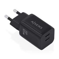 AISENS A110-1030 Caricabatterie per dispositivi mobili Telefono cellulare, Smartphone, Computer portatile, Fotocamera, Tablet, GPS, MP3, MP4, Console portatile, Universale Nero AC Ricarica rapida Interno