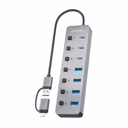 AISENS ASUC-8P043-GR hub di interfaccia USB 3.2 Gen 1 (3.1 Gen 1) Type-A 5000 Mbit/s Grigio - Vista aggiuntiva 3