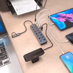 AISENS ASUC-8P043-GR hub di interfaccia USB 3.2 Gen 1 (3.1 Gen 1) Type-A 5000 Mbit/s Grigio - Vista aggiuntiva 6