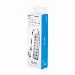 AISENS ASUC-8P043-GR hub di interfaccia USB 3.2 Gen 1 (3.1 Gen 1) Type-A 5000 Mbit/s Grigio - Vista aggiuntiva 7
