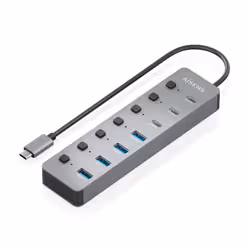AISENS ASUC-8P044-GR hub di interfaccia USB 3.2 Gen 2 (3.1 Gen 2) Type-C 10000 Mbit/s Grigio - Vista aggiuntiva 2
