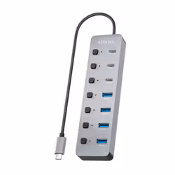 AISENS ASUC-8P044-GR hub di interfaccia USB 3.2 Gen 2 (3.1 Gen 2) Type-C 10000 Mbit/s Grigio - Vista aggiuntiva 3