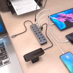 AISENS ASUC-8P044-GR hub di interfaccia USB 3.2 Gen 2 (3.1 Gen 2) Type-C 10000 Mbit/s Grigio - Vista aggiuntiva 6