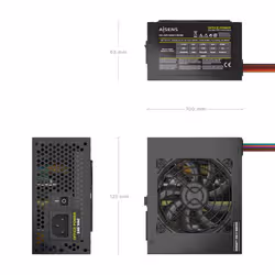 AISENS ASPC-500SFX-SEOBK alimentatore per computer 500 W 20+4 pin ATX SFX Nero - Vista aggiuntiva 3