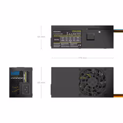 AISENS ASPC-500TFX-SEOBK alimentatore per computer 500 W 20+4 pin ATX TFX Nero - Vista aggiuntiva 3