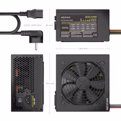 AISENS ASPC-500ATX-PSEBK alimentatore per computer 500 W 20+4 pin ATX ATX Nero - Vista aggiuntiva 3