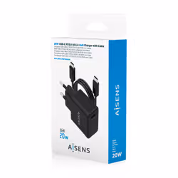 AISENS ASCH-20W1P082-BK Caricabatterie per dispositivi mobili Telefono cellulare, Smartphone, Fotocamera, Universale, Tablet Nero AC Ricarica rapida Interno - Vista aggiuntiva 7