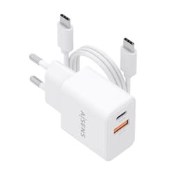 AISENS ASCH-20W2P083-W Caricabatterie per dispositivi mobili Telefono cellulare, Smartphone, Fotocamera, Universale, Tablet Bianco AC Ricarica rapida Interno