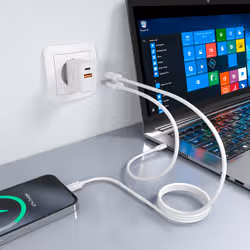 AISENS ASCH-20W2P083-W Caricabatterie per dispositivi mobili Telefono cellulare, Smartphone, Fotocamera, Universale, Tablet Bianco AC Ricarica rapida Interno - Vista aggiuntiva 6