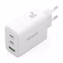 AISENS ASCH-67W3P086-W Caricabatterie per dispositivi mobili Telefono cellulare, Smartphone, Fotocamera, Universale, Tablet, MP3, MP4, GPS, Console portatile Bianco AC Ricarica rapida Interno - Vista aggiuntiva 2