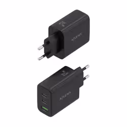 AISENS ASCH-67W3P087-BK Caricabatterie per dispositivi mobili Telefono cellulare, Smartphone, Fotocamera, Universale, Tablet, MP3, MP4, GPS, Console portatile Nero AC Ricarica rapida Interno - Vista aggiuntiva 3