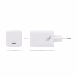 AISENS ASCH-70W1P088-W Caricabatterie per dispositivi mobili Telefono cellulare, Smartphone, Fotocamera, Universale, Tablet, MP3, MP4, Console portatile Bianco AC Ricarica rapida Interno - Vista aggiuntiva 4