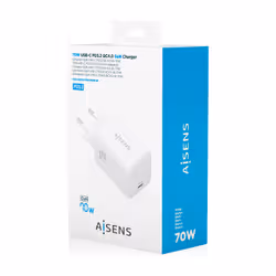 AISENS ASCH-70W1P088-W Caricabatterie per dispositivi mobili Telefono cellulare, Smartphone, Fotocamera, Universale, Tablet, MP3, MP4, Console portatile Bianco AC Ricarica rapida Interno - Vista aggiuntiva 7