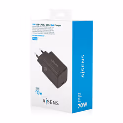 AISENS ASCH-70W1P089-BK Caricabatterie per dispositivi mobili Telefono cellulare, Smartphone, Fotocamera, Universale, Tablet, MP3, MP4, Console portatile Nero AC Ricarica rapida Interno - Vista aggiuntiva 7