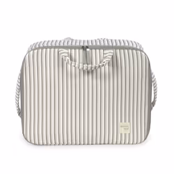 Walking Mum Valigia Botton Strisce, Valigia, Guscio morbido, Beige, Grigio, Bianco, Allacciatura a zip, Adulto, Cina