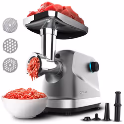 CARATTERISTICHE: Potenza de 1360 W: ideale per tritare, sminuzzare e tagliare tutti i tipi dedi carne in poco tempo. Macina g ...