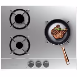 CARATTERISTICHE: 3 bruciatori, finitura in acciaio inox con griglie circolari individuali de in ghisa. Le finiture di alta qu ...