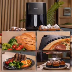 Cecotec Cecofry&Grill Duoheat 4000 Singolo 4 L Indipendente 1900 W Friggitrice ad aria calda Nero - Vista aggiuntiva 8