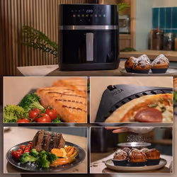 Cecotec Cecofry&Grill Duoheat 8000 Singolo 8 L Indipendente 2200 W Friggitrice ad aria calda Nero - Vista aggiuntiva 8