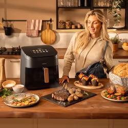 Cecotec Cecofry&Grill Smokin' 8500 Singolo 8,5 L 2200 W Friggitrice ad aria calda Nero, Marrone - Vista aggiuntiva 7
