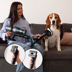 Cecotec Conga Rockstar 2500 Thunder Pet Flex Aspirapolvere verticale Batteria Secco e bagnato HEPA Senza sacchetto 400 W Antracite, Ciano 2,2 Ah - Vista aggiuntiva 7