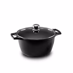 Castey F-IO24, 5 L, Rotondo, Nero, Alluminio, Nero, Ceramica, Gas, Alogena, Induzione, Piastra sigillata
