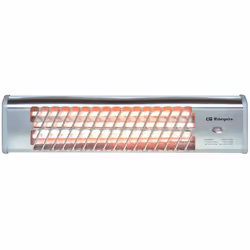 Orbegozo BB 5000, Riscaldatore di ambienti elettrico al quarzo, Vetro di quarzo, Parete, Argento, 1200 W, 600 W