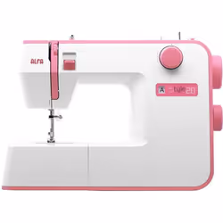 Alfa Style 20, Rosa, Bianco, Cucito, 4 tempi, 0 - 4 mm, Manopola, Elettrico