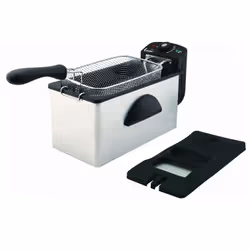 Comelec FR 3071, Friggitrice, 3 L, Singolo, Nero, Bianco, Manopola, Indipendente