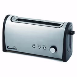 Comelec TP1721, 1 fetta/e, Nero, Acciaio inox, Acciaio inox, Pulsanti, Manopola, 1000 W, 220 - 240 V