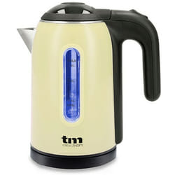 Tm Electron - TMPKT010C bollitore elettrico de 1 litro de capacità, 1.500w, indicatore led, base 360° e doppio sistema di sicurezza de, colore crema