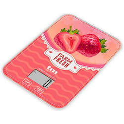 Tm Electron - TMPBS027 Bilancia da cucina digitale UltraUltra Bilancia da cucina sottile con design Vintage Strawberry Ideale per la panificazione e