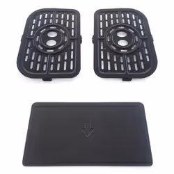 PRIXTON Organics Dual Doppia 8 L Indipendente 2000 W Friggitrice ad aria calda Nero, Argento - Vista aggiuntiva 7