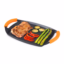Orbegozo GDB 3600, Ovale, Bistecchiera, Nero, Arancione, Ceramica, Gas, Induzione, Gomma, 290 mm