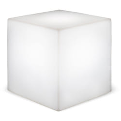 CUBY 45 Tavolino illuminato, alto 45 cm, con cavo, per uso interno ed esterno, molto resistente. Luce LED