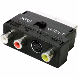 Connettore Euro ingresso/uscita connettore 3 rca femmina+svhs. . . . Materiale : Metallo Indice di protezione IP : IP20 Color ...