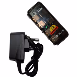 L-Link LL-UH-404L, USB 2.0, 480 Mbit/s, Nero, Potenza, 1,5 m, AC