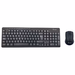 L-Link LL-KB-555-WCOMBO, Cablato, USB, Interruttore a chiave a membrana, QWERTY, Nero, Mouse incluso
