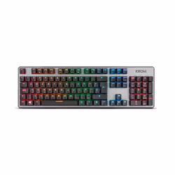 Krom Kernel, Full-size (100%), Cablato, USB, Interruttore a chiave meccanica, LED RGB, Nero
