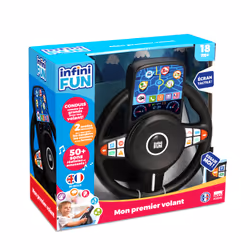 KD Kids I21501FR KDFR INFINIFUN Steering Wheel, 2 anno/i, Sonoro, Batterie richieste, Plastica, Carta, Nero