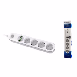 Phasak PH 0544, 4 presa(e) AC, Tipo F, 230 V, 16 A, Tipo F (Schuko), Bianco