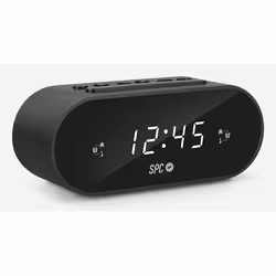 SPC Frodi, Sveglia digitale, Cubo, Nero, 24h, FM, Radio/Cicalino