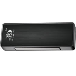 Purline - Riscaldatore split a parete 2000 w con frontale in vetro nero con controllo wifi hoti M100